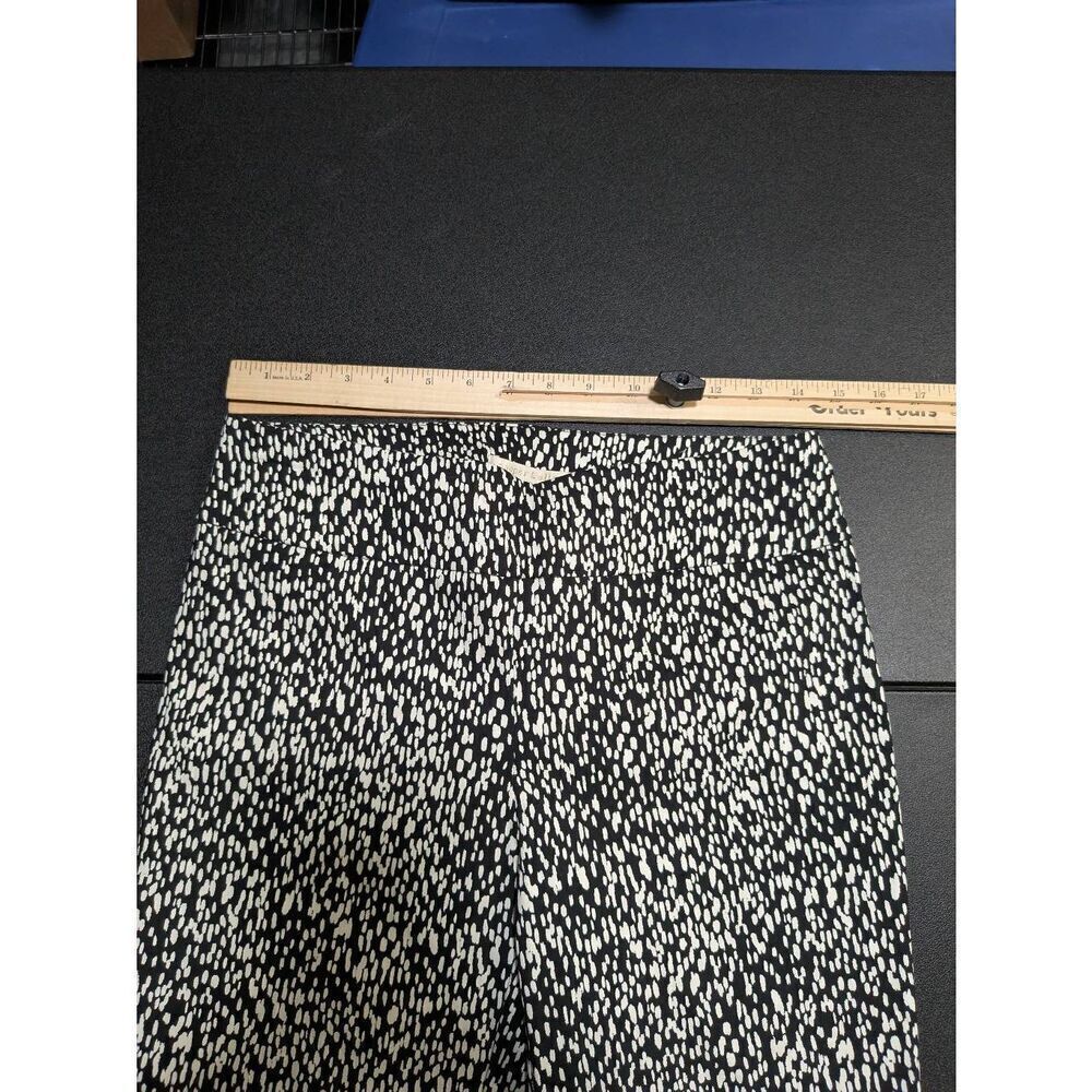 Cooper & Ella Pull on Cropped Pants with Rolled Cuffs Black White Stretch Pants - Picture 5 of 6